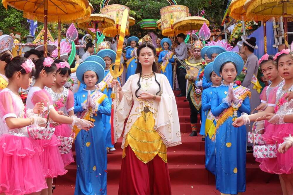 Lễ hội được tổ chức trong khuôn viên chùa Quán Âm Đà Nẵng