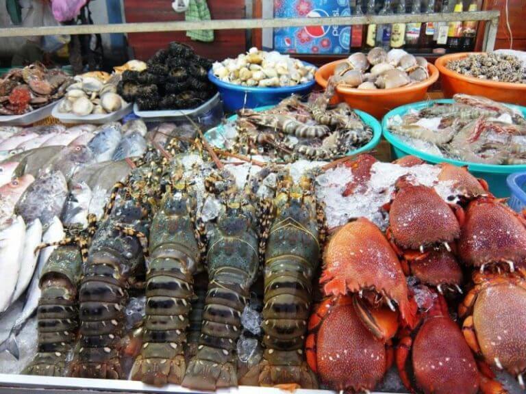 Đa dạng các loại hản sản tươi ngon
