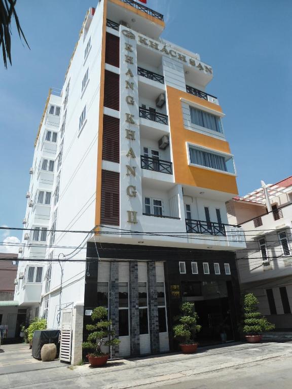 Khách sạn Khang Khang sử dụng ra nệm màu tím nhẹ nhàng